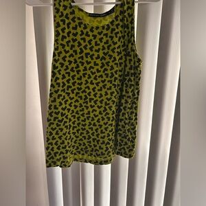 Green and navy Patterned Tank Top